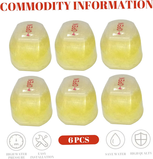 Shower Head Filter, 6PCS Vitamin C Shower Filter, Lemon Flavor Balm Vitamin C Infused Head Filters Soften Hard Water, Helps Dry Skin & Hair Loss