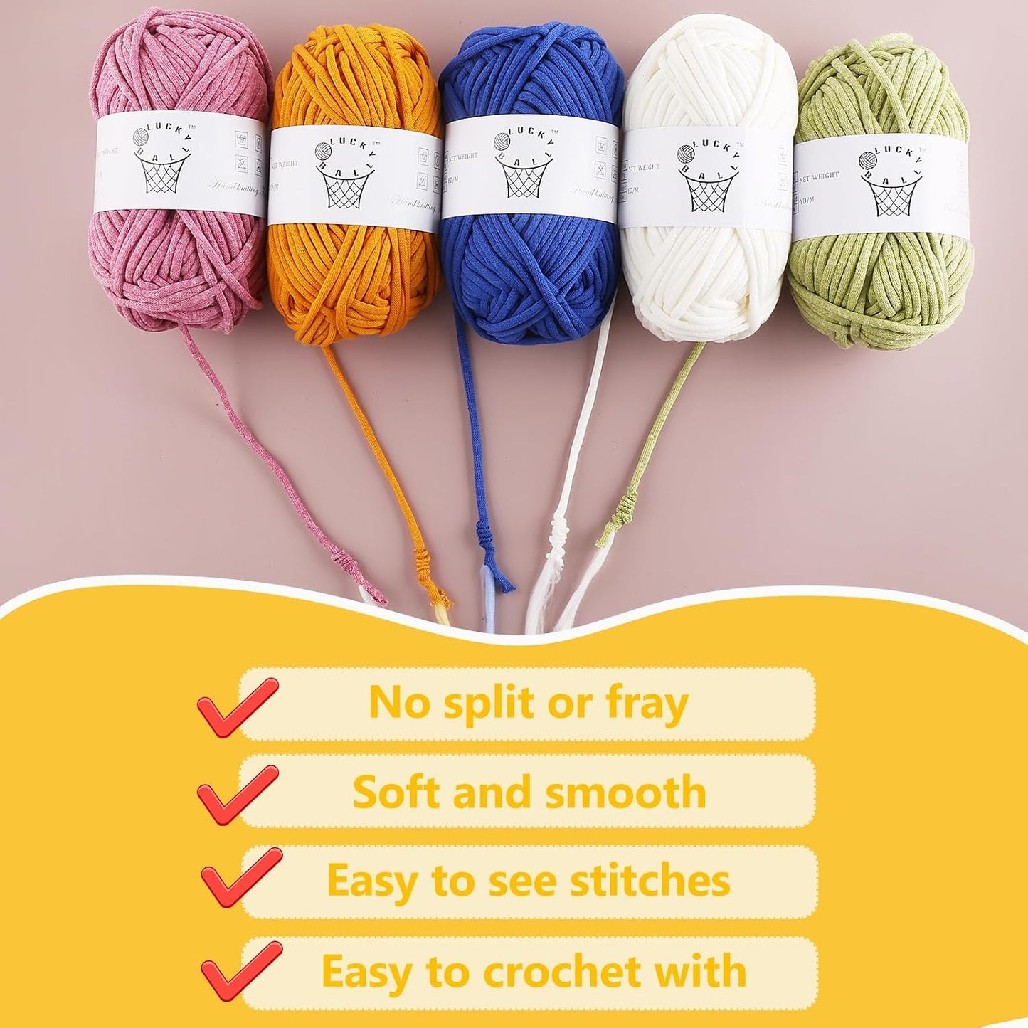 100g Yarn for Crocheting and Knitting,66yds/60m Cotton Yarn for Beginners,Cotton-Nylon Acrylic Blend Yarn for Beginners Crochet Kit Making(Pumpkin Yellow)