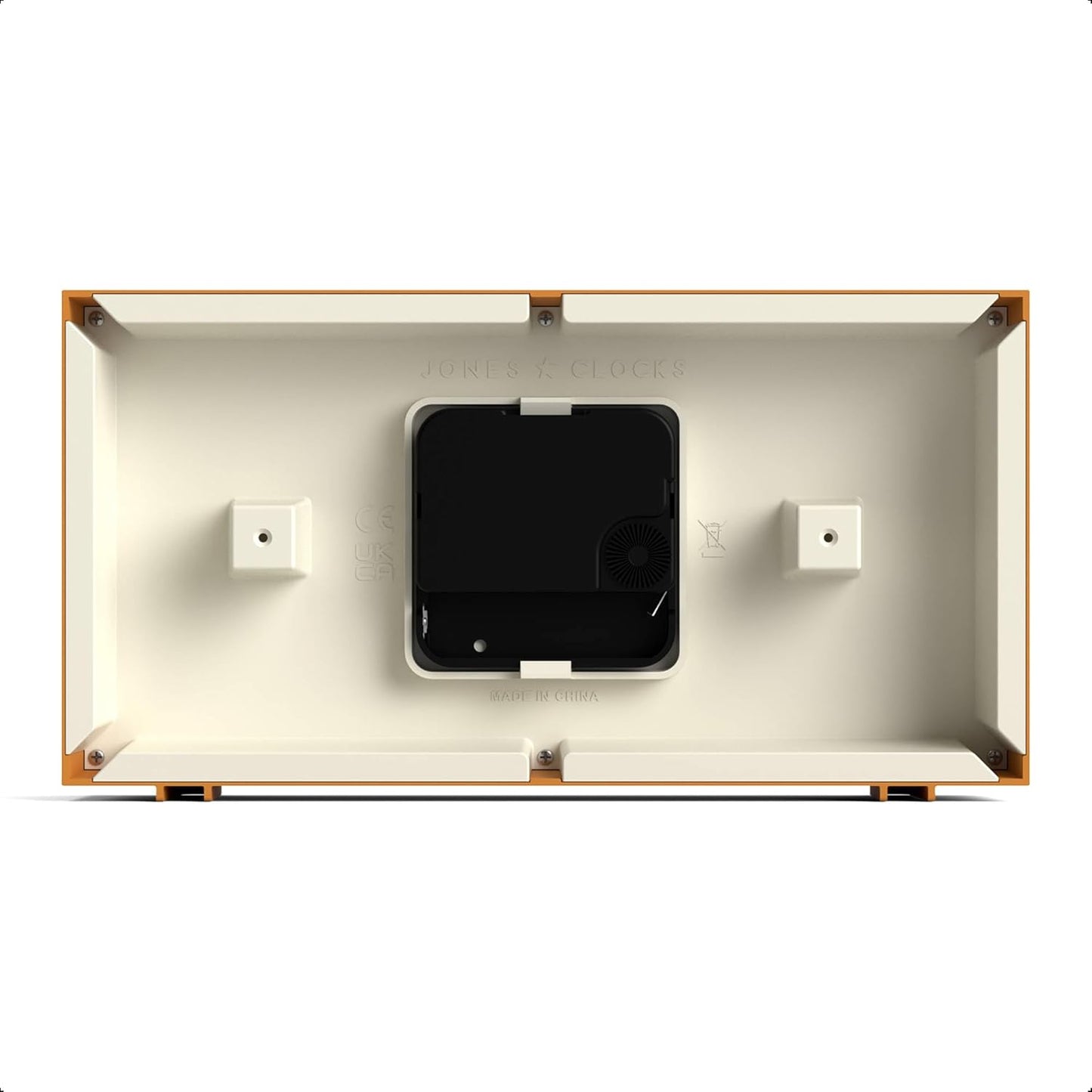® Odeon Desk Clock | Modern Rectangular Design | Mustard Yellow | Stylish Retro Look for Shelf, Table, Mantel or Bedside
