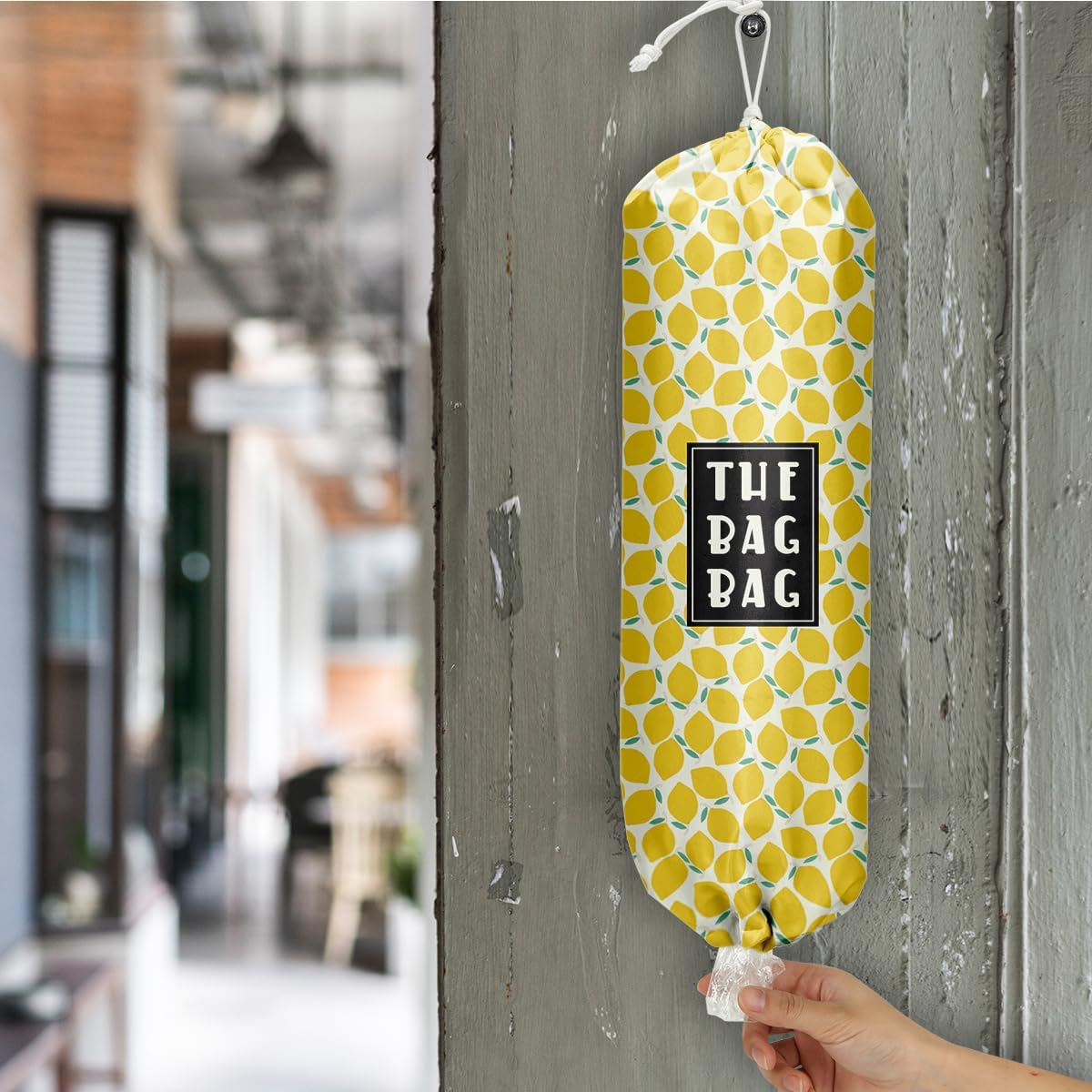 Lemon Plastic Bag Holder and Organizer - Summer Gifts for Grocery Storage, Home Farmhouse Closet Kitchen Decor, Gifts for Women Men