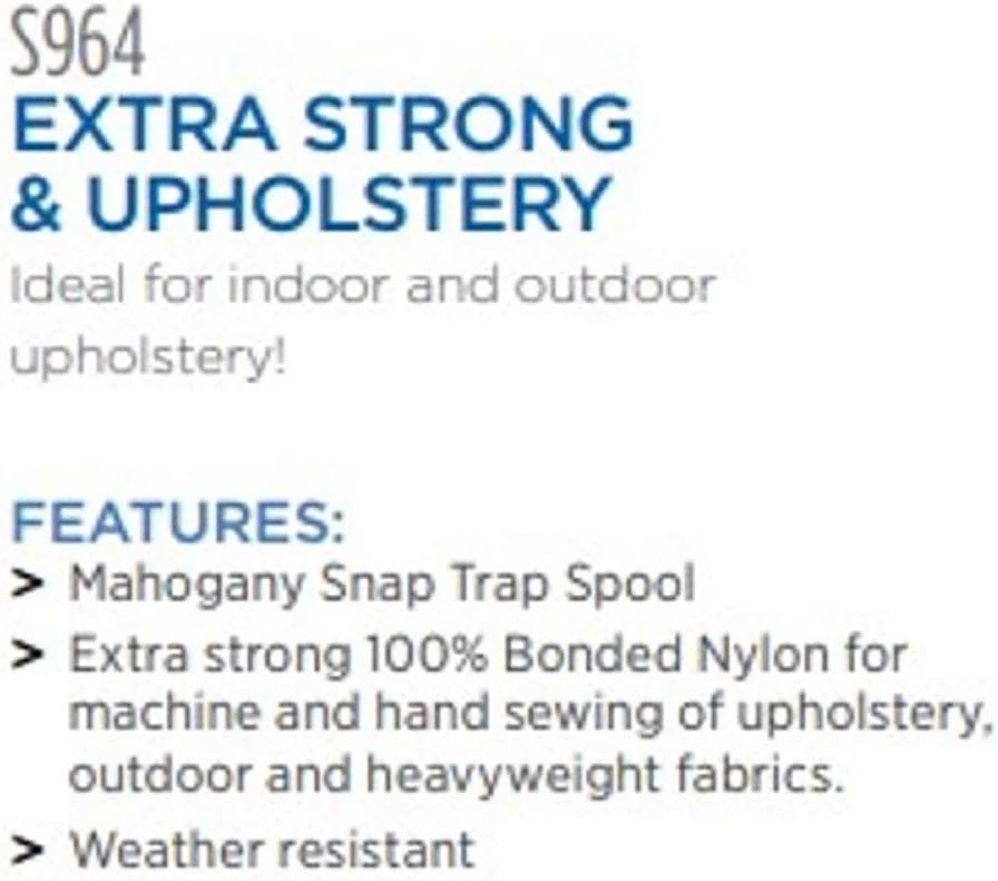 Coats & Clark Extra Strong Upholstery Thread, 150 Yds, S964, Bundle with Assorted Heavy Duty Hand Needles 7 Ct (Yellow)