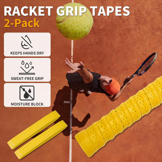 2 Pcs Tennis Racket Grip Tape, Badminton Grip Tape, Anti-Slip, Absorbent, Breathable Racket Overgrip Tape