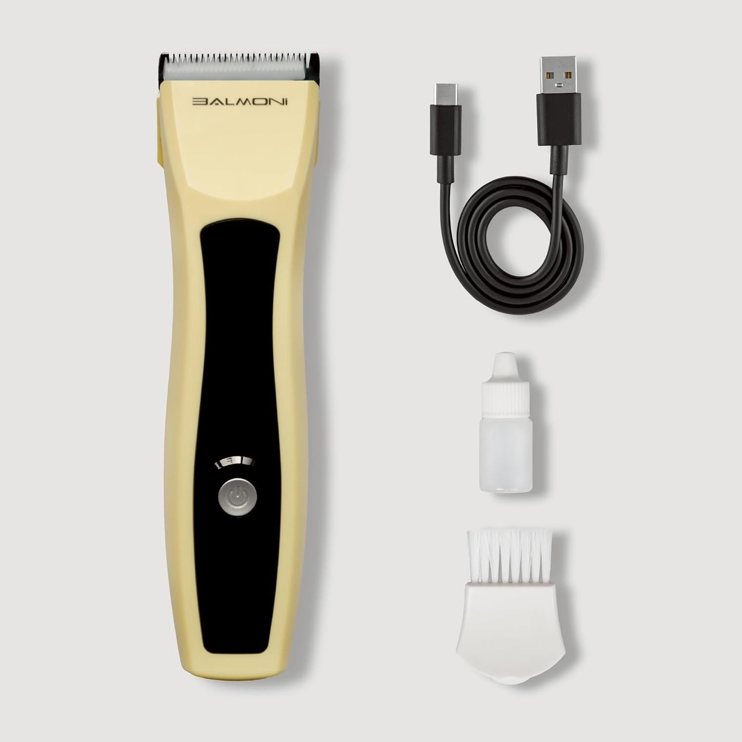 Cordless Pet Trimmer for Dogs & Cats – Rechargeable Grooming Clipper with Detachable Metal Blade, Low-Noise Motor, Supports Optional Blade Lengths (Parent) (Yellow, Single)