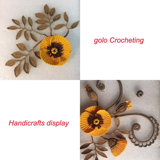 Crochet Thread Size10 Yarn for Hand Knitting Crochet Yarn Bright Yellow 273