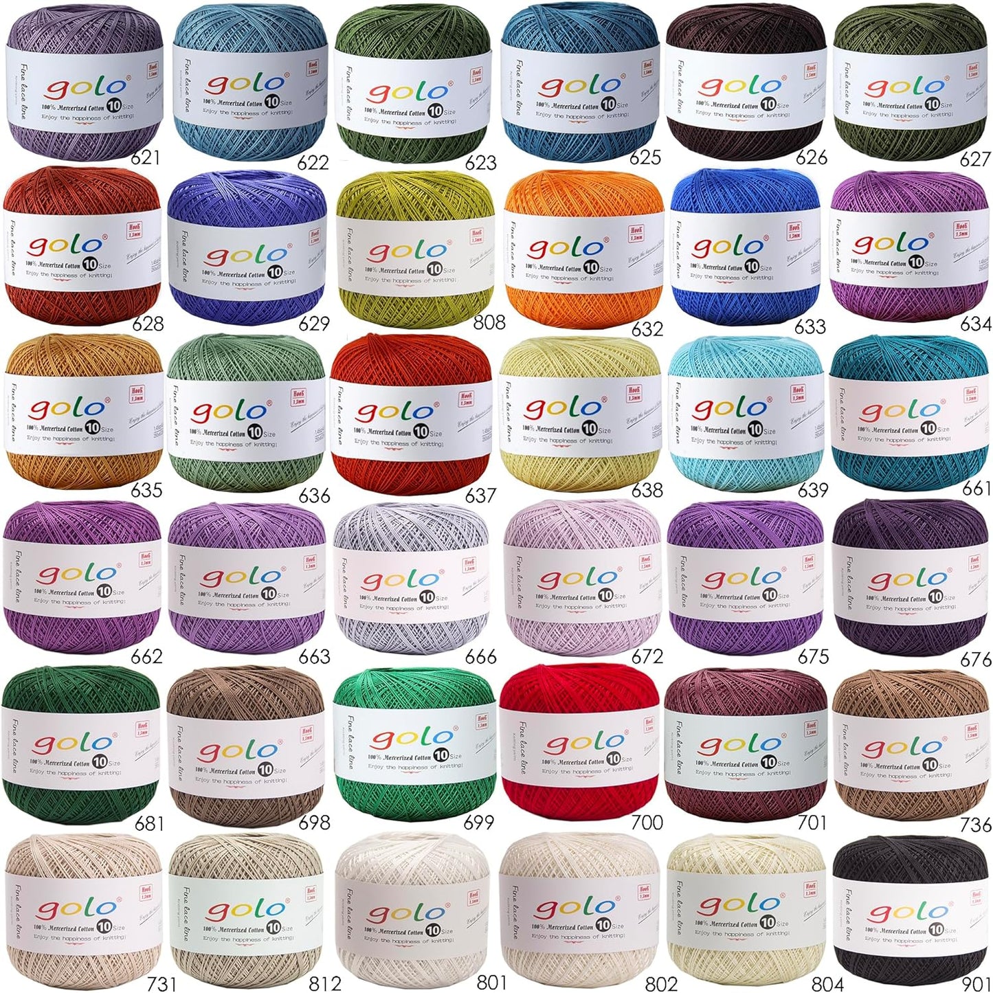 Crochet Thread Size10 Yarn for Hand Knitting Crochet Yarn Bright Yellow 273