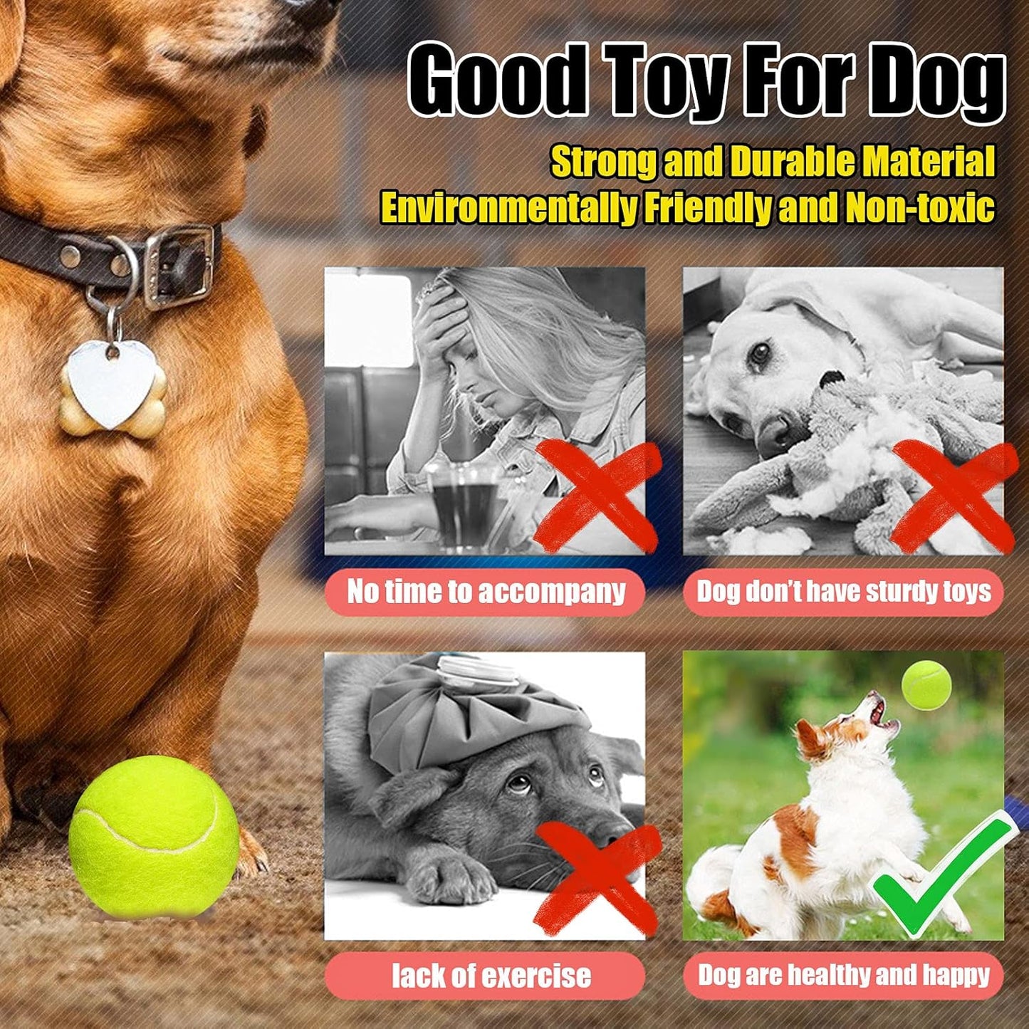 GKK Durable Pressurized Tennis Balls - 12 Pack Yellow Felt Training Balls for Beginners and Dogs