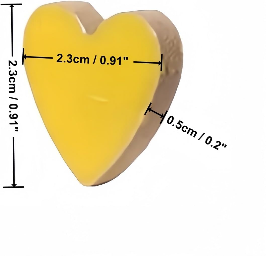Mosaic Tiles Stained Glass, Heart Shape Ceramic Mosaic Making with Handmade for DIY Art Crafts,Home Decorations -About 24Pcs 100G(0.22LB),Yellow