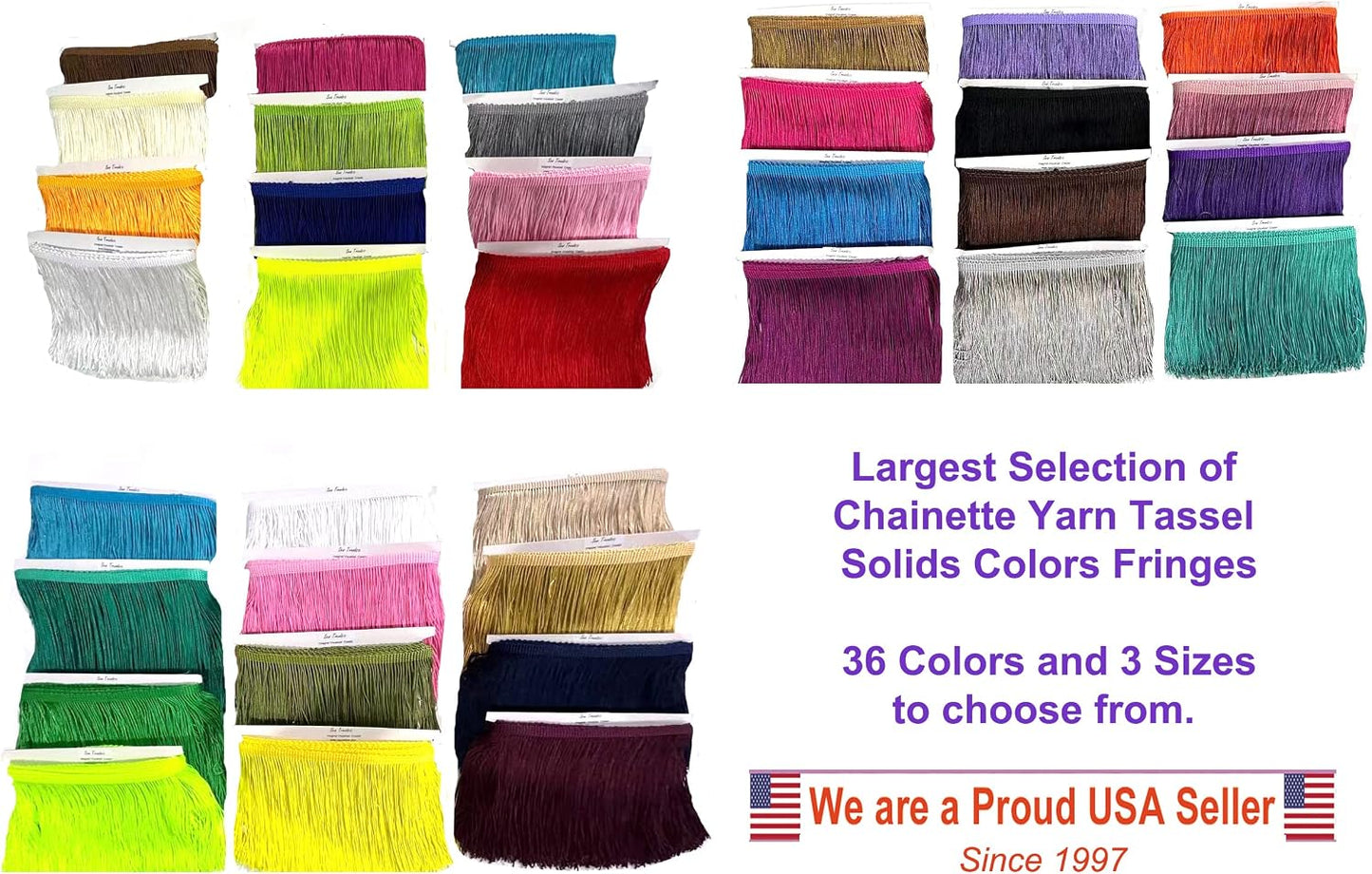 5 Yards of 12" Long Chainette Fringe Thread Yarn Tassel Trim Braid Fringe for Crafts Sewing and Decor-Neon Yellow