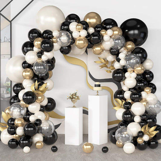 173 Pcs Pearl Yellow Balloon Arch Kit | Double Stuffed Pastel Light Yellow Pearl White Sand Clear Balloons for Bee Lemon Bridal Shower Birthday Party Decorations