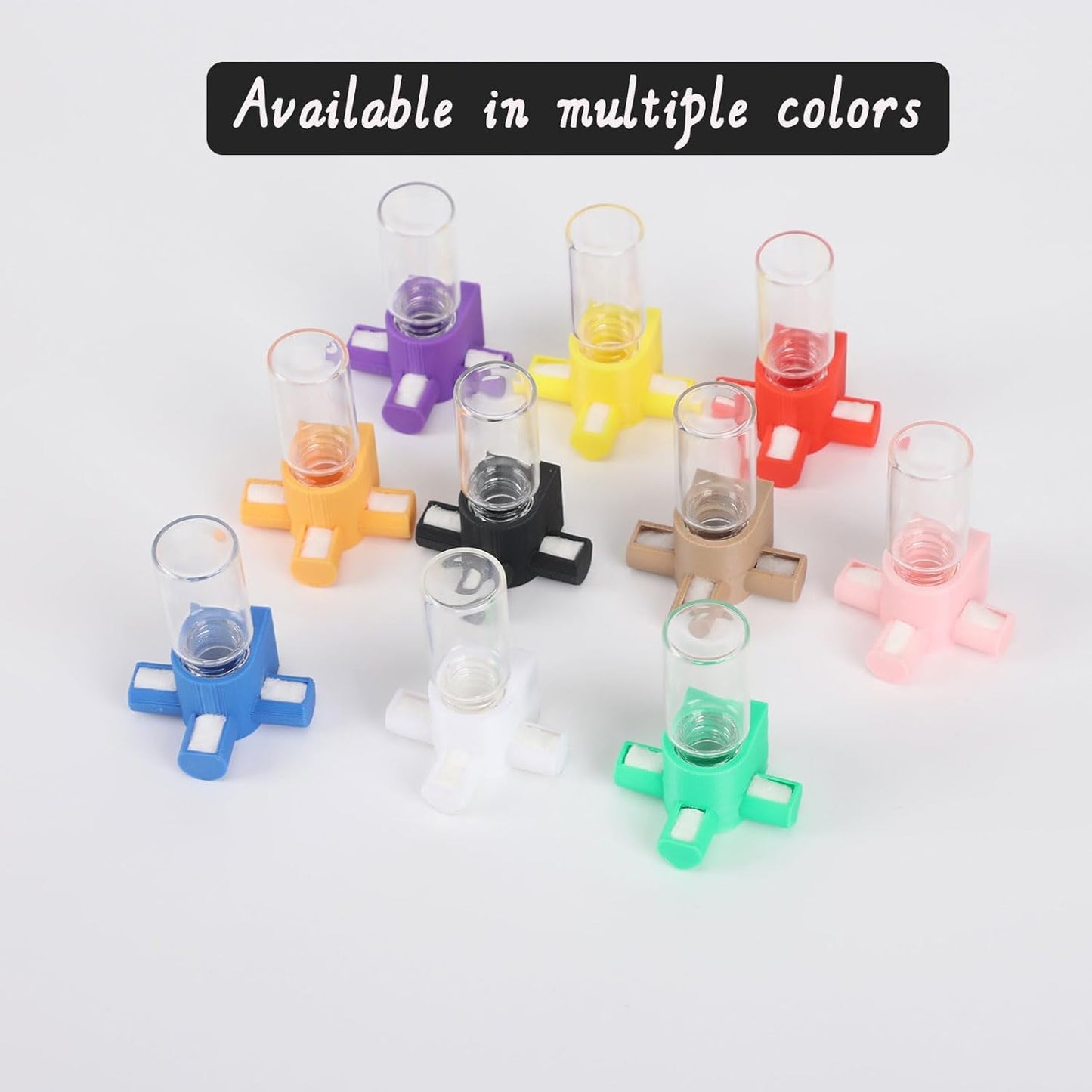 Jumping Spider Water Dispenser, Magnetic Hanging Feeder,Suitable for Jumping Spiders,Tarantulas, Praying Mantises,Arboreal Animals, and Other Small Animal Enclosure Accessories,5ML (Yellow)