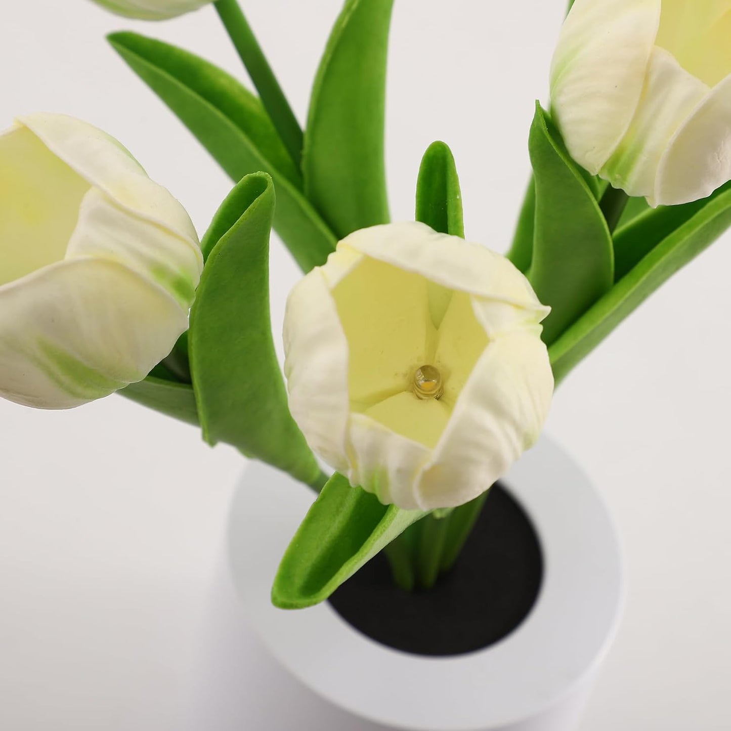 Flower Table Lamp Tulip Desk LED Night Light for Home Living Room Decor Artificial Flower with Vase Table Centerpieces for Birthday Holiday Party Wedding Room Decoration