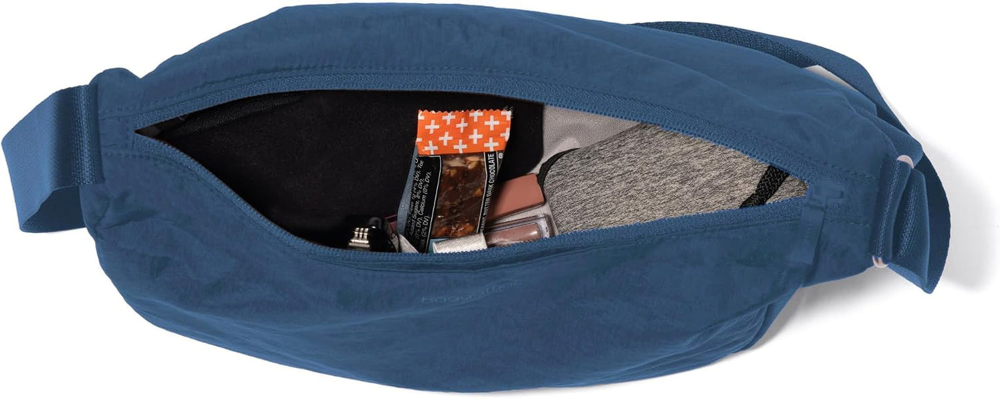 Swift Crescent Crossbody Bag for Women - Lightweight 12"x8" Travel Purse Handbag