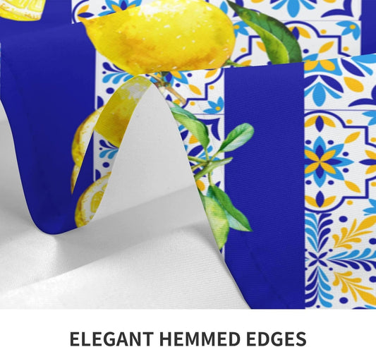 Lemon Rectangle Tablecloth Washable Table Cloth 60x90 Inch Table Cover Waterproof for Decoration Kitchen Dining Room