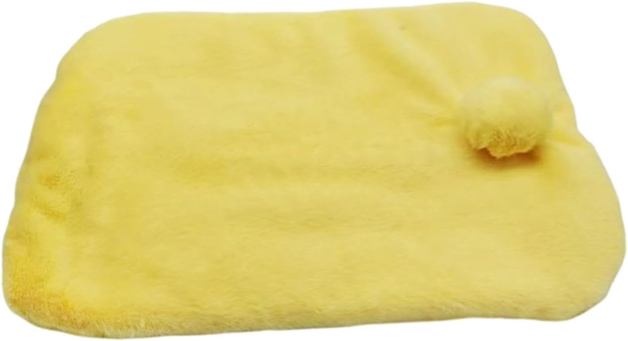 Bunny Bed Small Animal Bed Plush Nest Pad Mat with Double Sided Soft Warmth Suitable for Guinea Pig Hamster Squirrel Ferret Hedgehog Chinchilla Gift, Yellow
