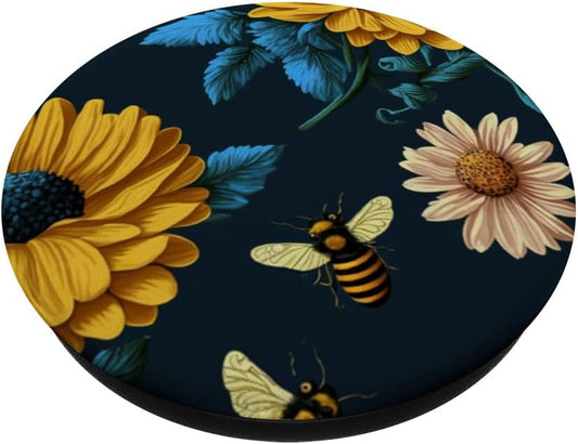 Leaves Blue Design PopSockets Swappable PopGrip