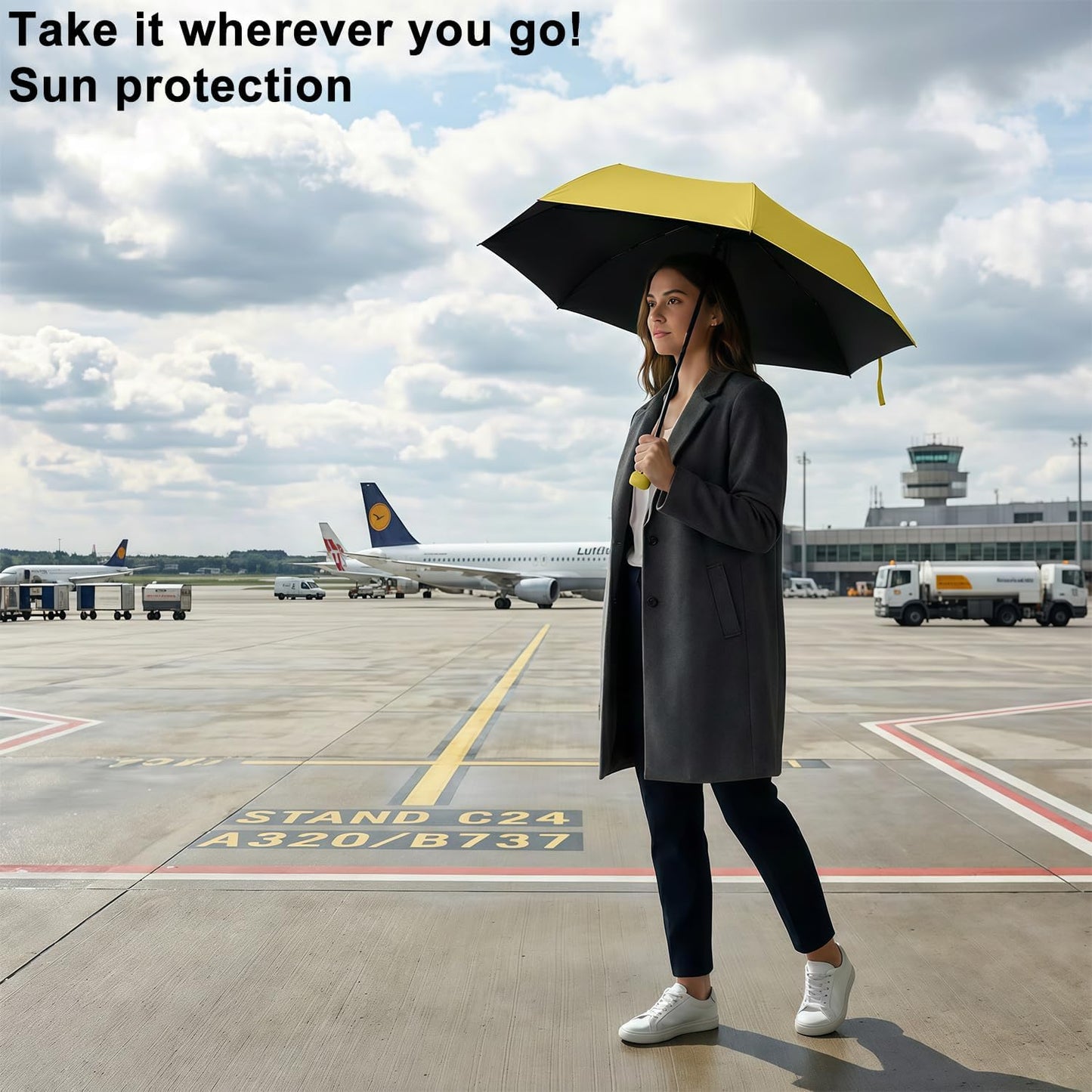 Travel Mini Umbrella With UV Sun Protection, Compact Pocket Size | 8.7 oz Lightweight, Small Portable for Sun & Rain, Fit Purses & Backpacks, Travel essentials for Disney & European Trip