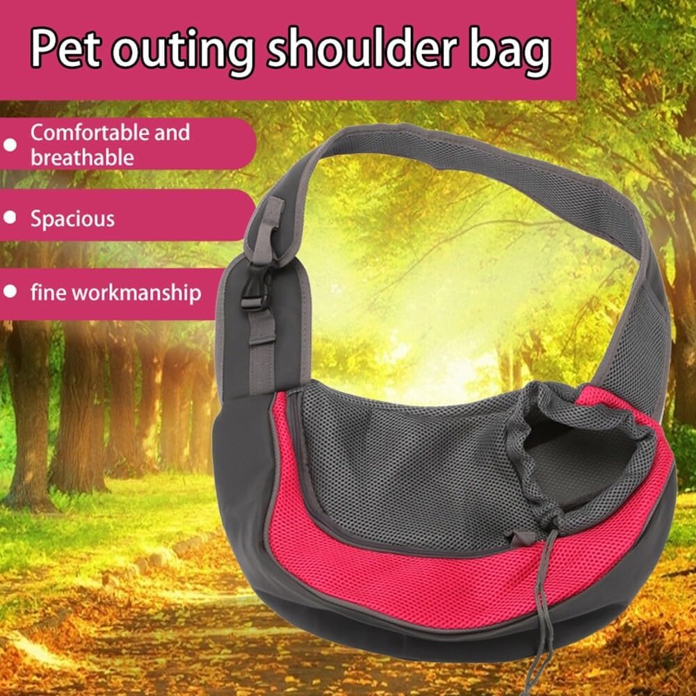 Pet Dog Sling Carrier Breathable Mesh Hands-Free Crossbody Bag for Small Dogs Cat Rabbit Outdoor Travel Yellow