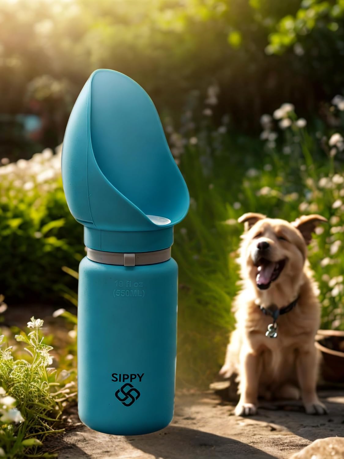 Sippy Cup Portable Foldable Pet Water Bottle – Compact Collapsible Dog & Cat Travel Cup – Food-Grade Silicone & PP, BPA-Free – Leak-Proof for Walking, Travel & Outdoor Use - Sun Yellow