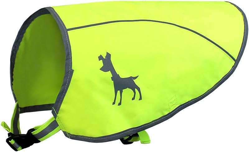 Flexi Essentials Visibility Dog Vest, Medium, Neon Yellow with Reflective Accents,APL ES MD DV