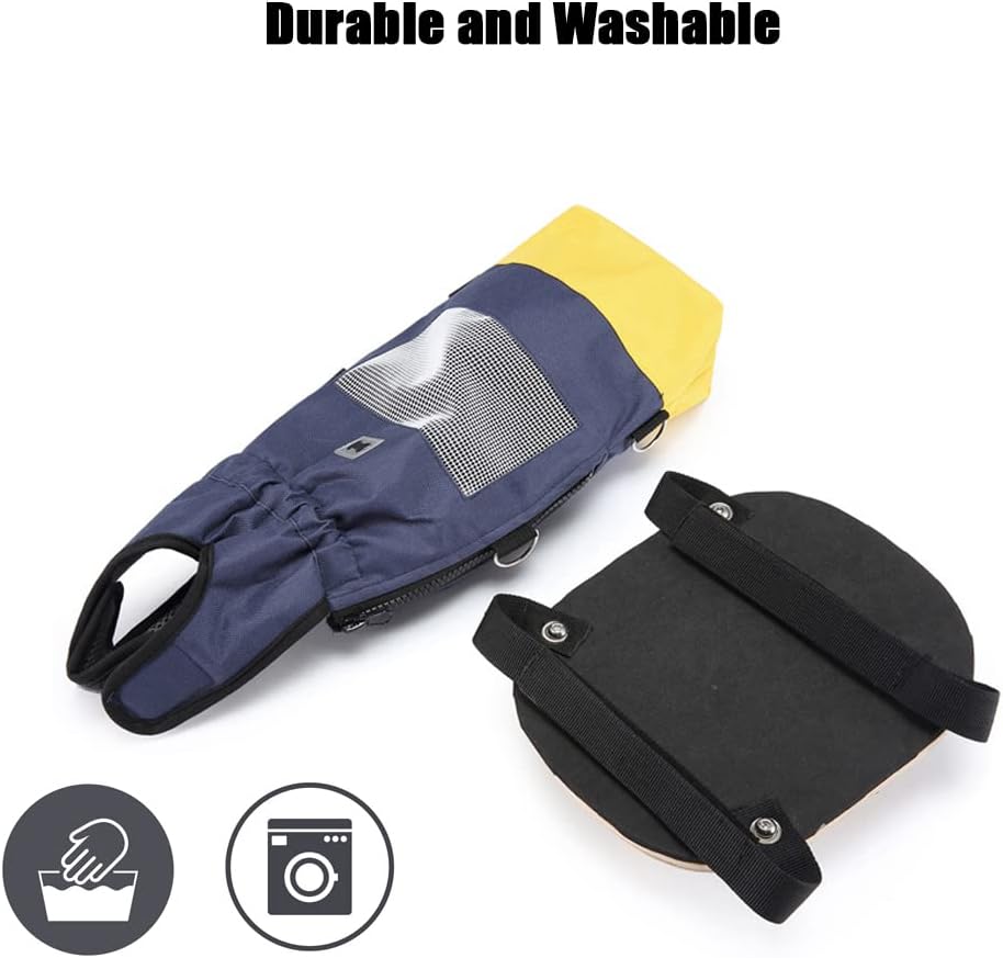 Dog Drag Bag Dog Wheelchair Alternative with Wooden Scooter for Indoor and Outdoor,Disabled Dog Dragging Bag Fit for Paralyzed Dog Cat|Yellow (L)