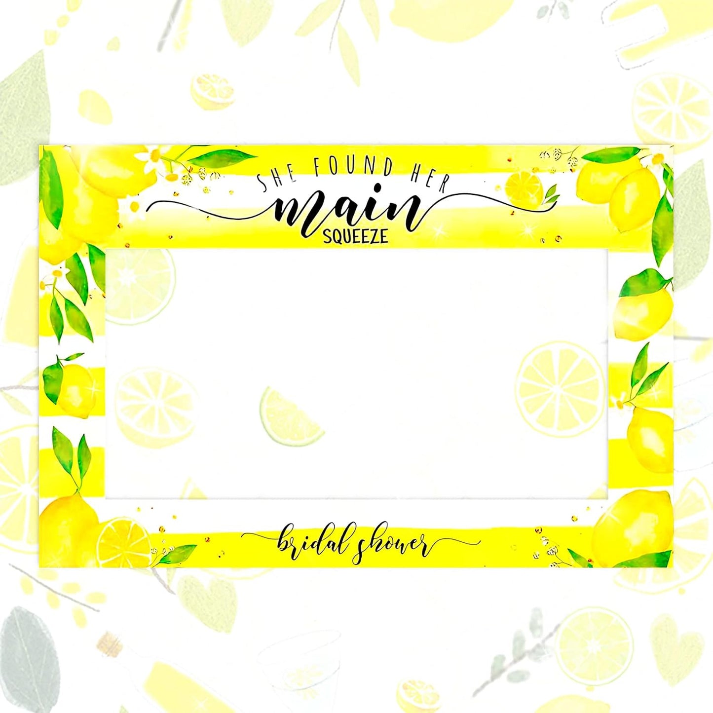 Lemon Bridal Shower Party Photo Booth Props Lemon Citrus Lemonade Theme Bride to Be Bachelorette Wedding Engagement Final Fiesta Hen Party Decor