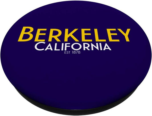 Berkeley California Navy Blue and Yellow PopSockets Grip and Stand for Phones and Tablets
