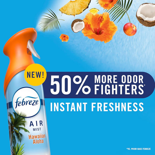 Air Mist, Air Freshener Spray, Odor Fighting Room Spray, Deodorizer for Home Bathroom Kitchen Office Apartment Dorm Room Classroom, Kitchen Odor Fighter Fresh Lemon Scent, 8.1oz, 3-pack
