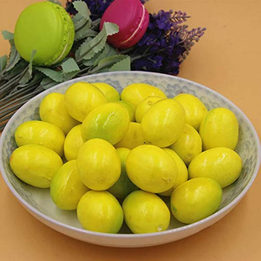 10 Pcs Artificial Mini Lemon Decor Fake Fruit Home Party Festival Decoration Props,Artificial Lemons Simulation Lifelike Small Lemons Fake Fruit for Home Kitchen Wedding Party Decoration Photography