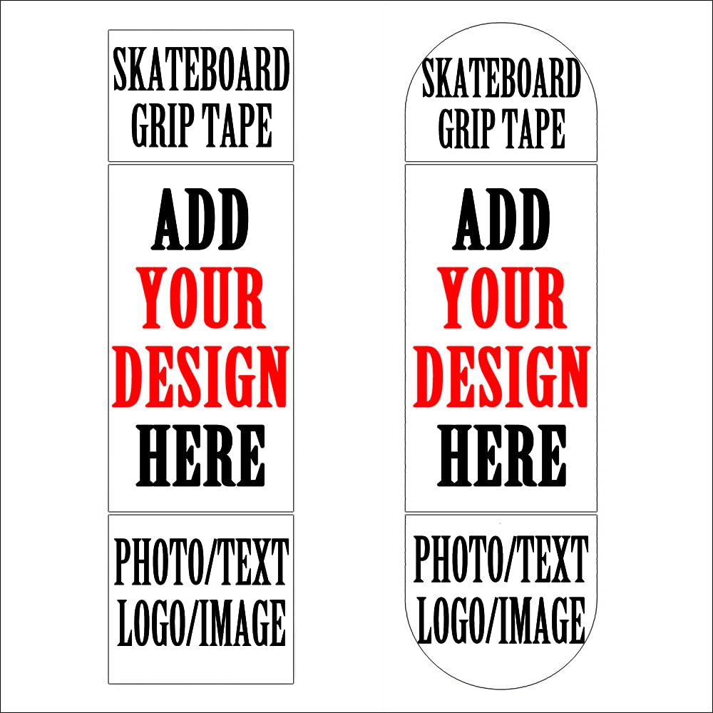 Custom Skateboard Grip Tape Add Your Own Design 9x33 Inch Personalized Skateboard Sticker with Photo Text Image Logo Customized Longboard Stickers Gifts for Friends, Yellow