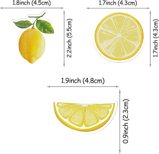 50 PCS Edible Lemon Cupcake Toppers Wafer Paper Lemons Fruit Cake Toppers Edible Lemon Party Decorations Lemonade Theme Baby Shower Wedding Bridal Shower Birthday Party Decor Supplies Yellow