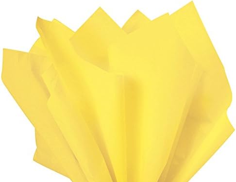 ® Color Tissue Paper - Preimum Quality Paper Made in USA 15 X 20 Inches - 225 Sheets per Pack (Light Yello)