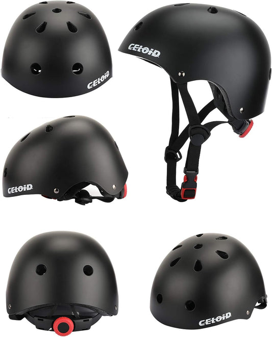 Kids Bike Skateboard Helmet Pad Set,Toddler Cyling Protective Gear Knee & Elbow Pads Wrist Guards for 5-8-10-12-14-16 Years Girls Boys Bicycle Scooter Roller Skate Inline Skating Rollerblading