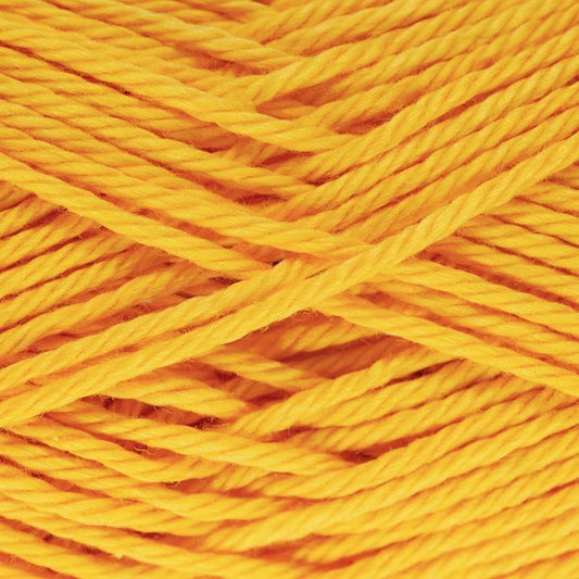 Royal Cotton, 100% Mercerized Giza Cotton Yarn, Dark Yellow | soft, silky sheen, super fine, fingering 1, sock weight, 50 g, 137 yds, baby clothes, summer tops