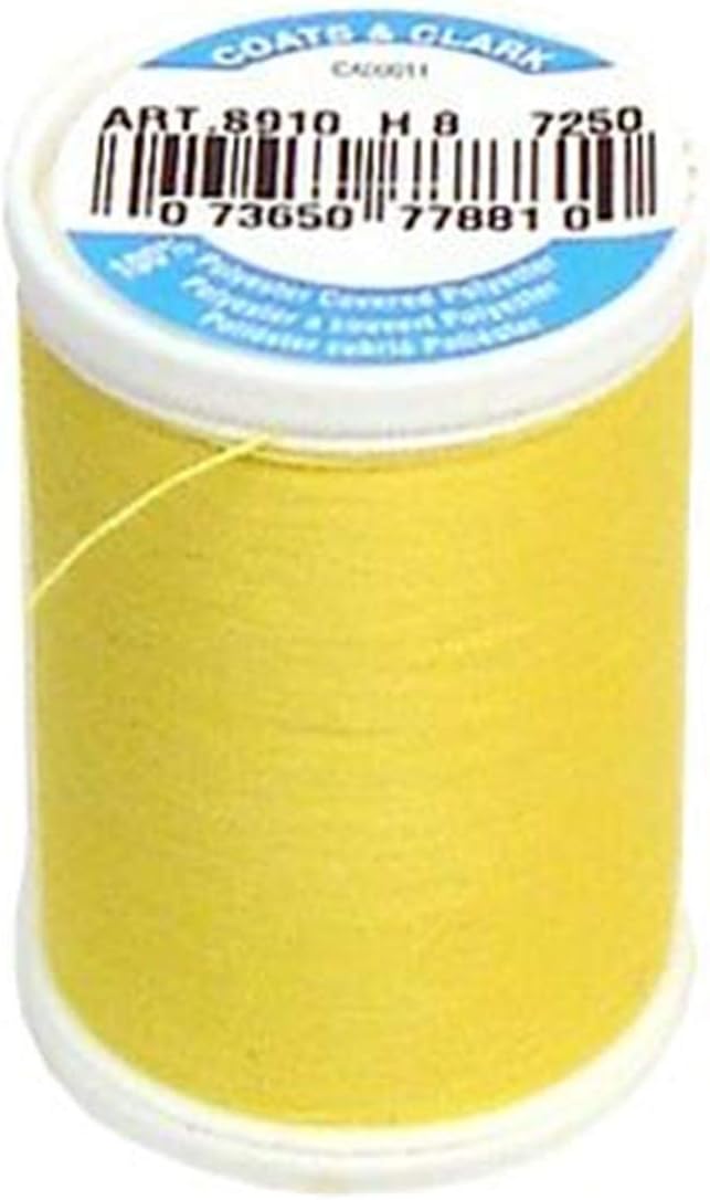 Coats Thread & Zippers Dual Duty XP General Purpose Thread, 250-Yard, Sun Yellow 1 Pack