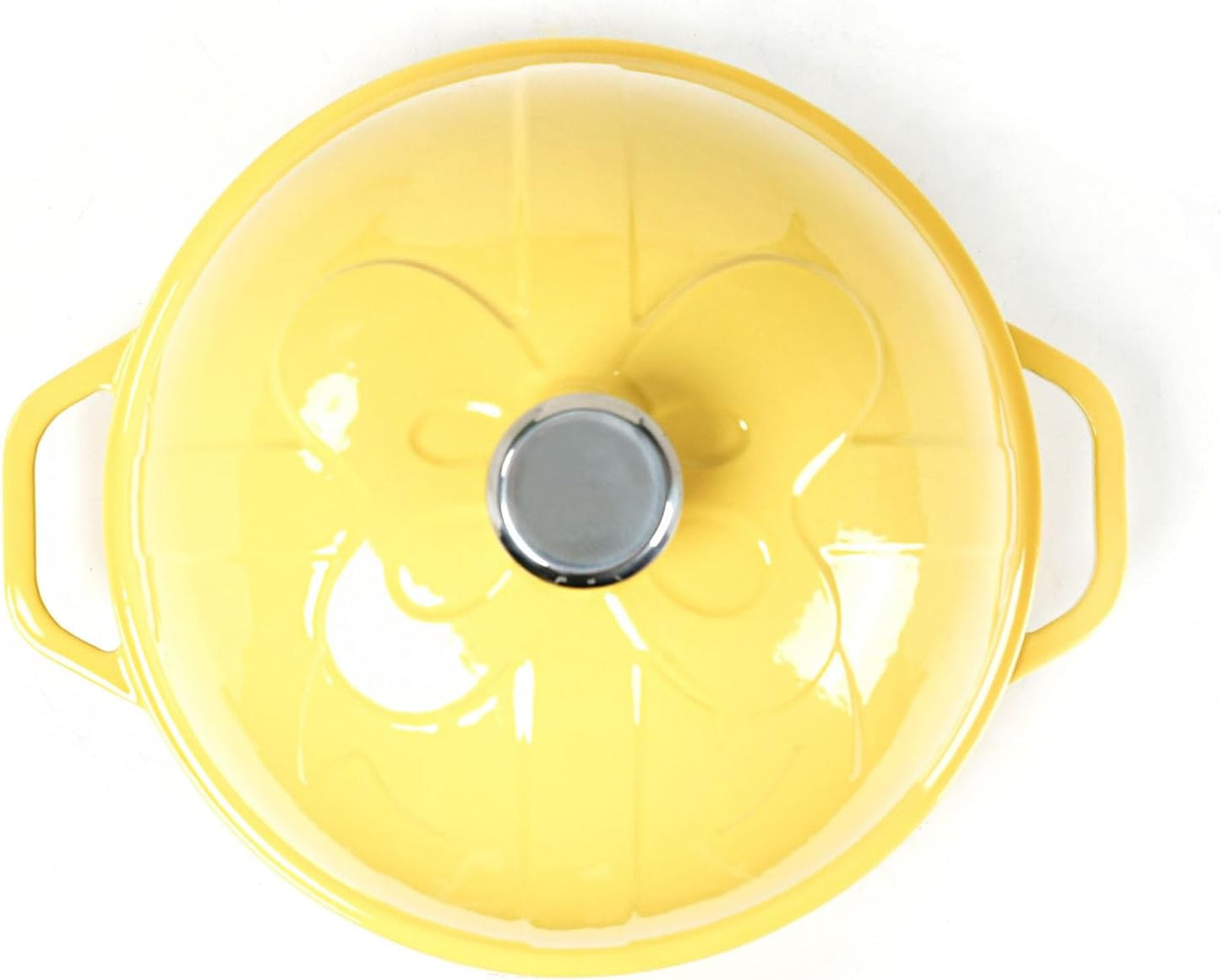 Cast Iron Bread Oven with Cloche Lid, Dia. 11.8inch/30cm, 2qt, Sourdough Baking Pan Enameled Yellow