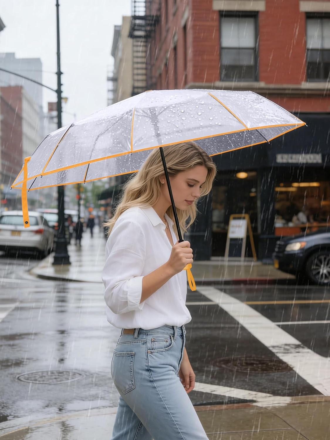 Windproof Travel Umbrellas for Rain and Sun, Withstands 85MPH Winds Auto Open Close Folding Umbrella with Ergonomic Handle, Quick Dry Canopy for Commuting or Backpack