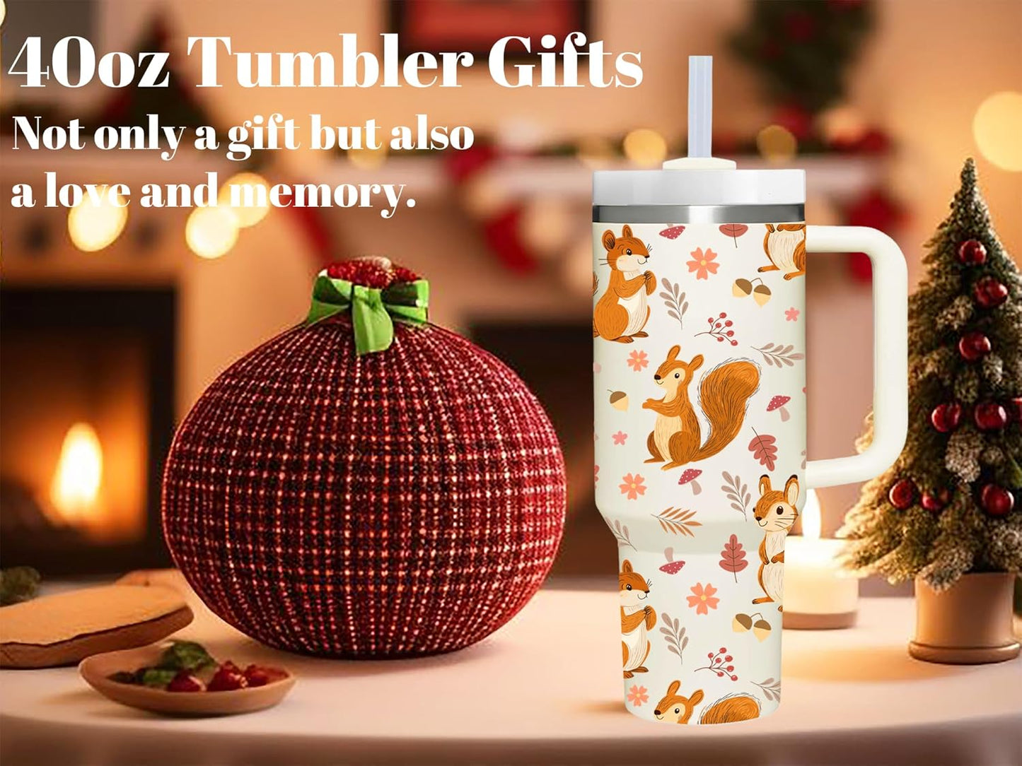 Lemon Gifts.40oz Lemon Tumbler with Handle.Lemon Lover Cup Gift.Birthday Christmas Lemons Tumblers Gift for Women Men.