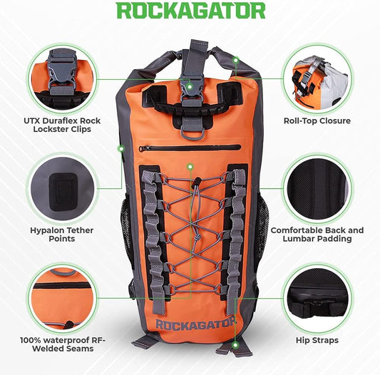 Waterproof Backpack - HYDRIC Series Water Proof Floating Dry Bag River Pack (Yellow Jacket, 40 L)