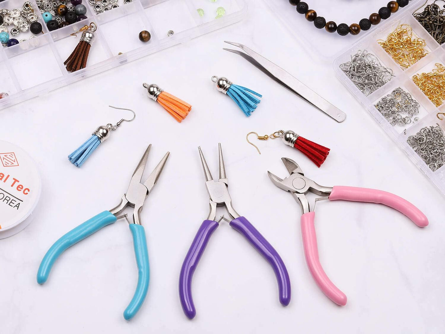 3pcs Jewelry Making Plier Tools with Needle/Chain/Round Nose Pliers and Wire Cutter for Jewelry Repair, Wire Wrapping, Crafts, Jewelry Making Supplies