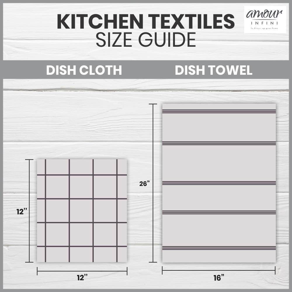 Cotton Kitchen Dish Cloths Set of 8 – Highly Absorbent, Super Soft Premium Terry Cleaning Cloth (12"x12" Inch) Premium Dishcloths for Washing Dishes (Yellow)