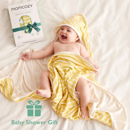 Baby Towel with Hooded - Ultra Soft & Absorbent Large Bath Towel Set for Comfort & Gentle on Baby's Skin - Med Thick& Durable -Shower Gift & Bath Essential for Newborn, Infant, Toddler