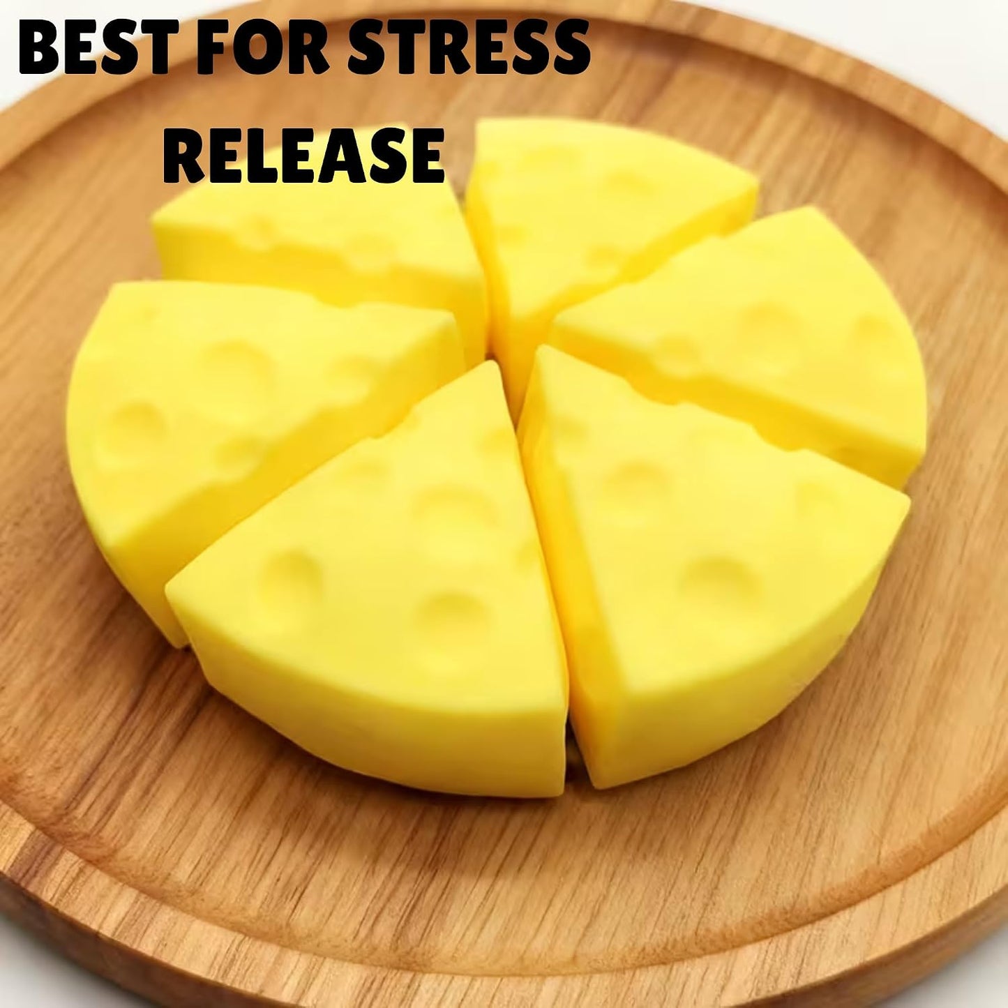 1 Pc Cheese Squishy – Squishy Cheese Triangle, Yellow Squeeze Toy for Stress Relief, Sensory Fidget Gift for Stressesd Peoples & Adults (2.76 in)