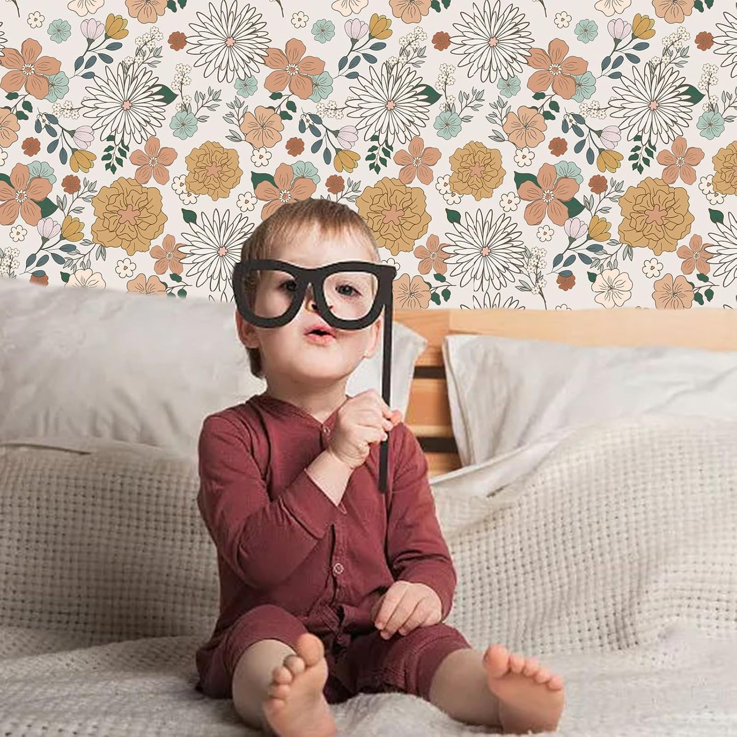 Lemon Peel and Stick Wallpaper Wall Art Decor Modern Flower Fruit Removable Wallpaper for Bedroom Adhesive Shelf Drawer Liner, 17.7 x 118 inch