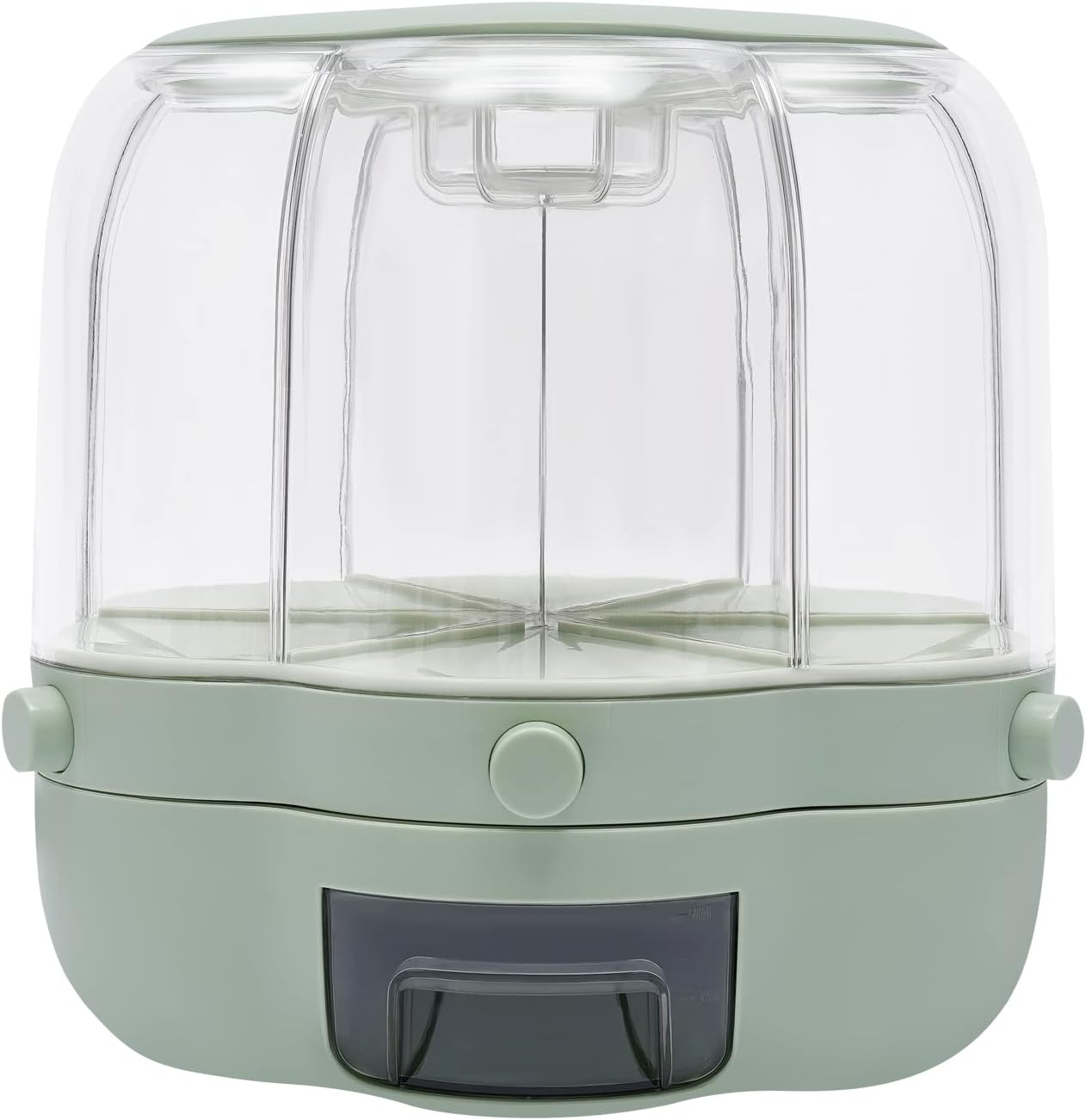 17.63 lb Rice and Grain Storage Container,360° Rotating Food Dispenser Measuring Cylinder with Lid Moisture Resistant Household,Airtight Storage of Yellow Rice Black Rice