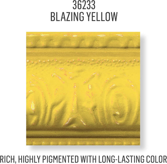 Assorted Home Décor Acrylic Chalk Paint For Crafts, Blazing Yellow 8 fl oz Ultra Matte Acrylic Chalk Paint, Art Supplies With An Ultra Matte Finish, 36233