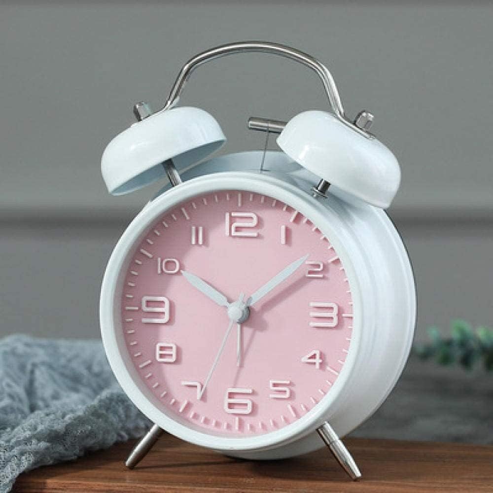 Portable Alarm Clock Travel Alarm Clock Bedside Clock Students Simple and Creative Personality Alarm Clock Alarm Clock Bedside Clock (Color : Yellow)