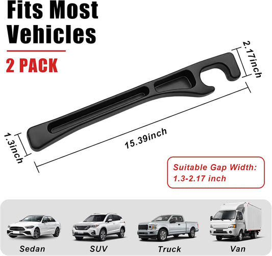 Car Seat Gap Filler Organizer 2 PCS Black Universal Seat Gap Plug Blocker Anti-Drop Console Catcher Phone Keys Storage for Car Truck SUV Auto Accessories Style2