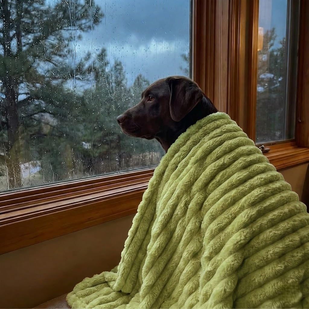Emotional Support Blanket Yellow for Dogs - Calming Dog Blanket for Anxiety Relief - Soft Plush Pet Throw for Thunders & Travel - Machine Washable Security Blanket (27.56 * 39.37",Pink)