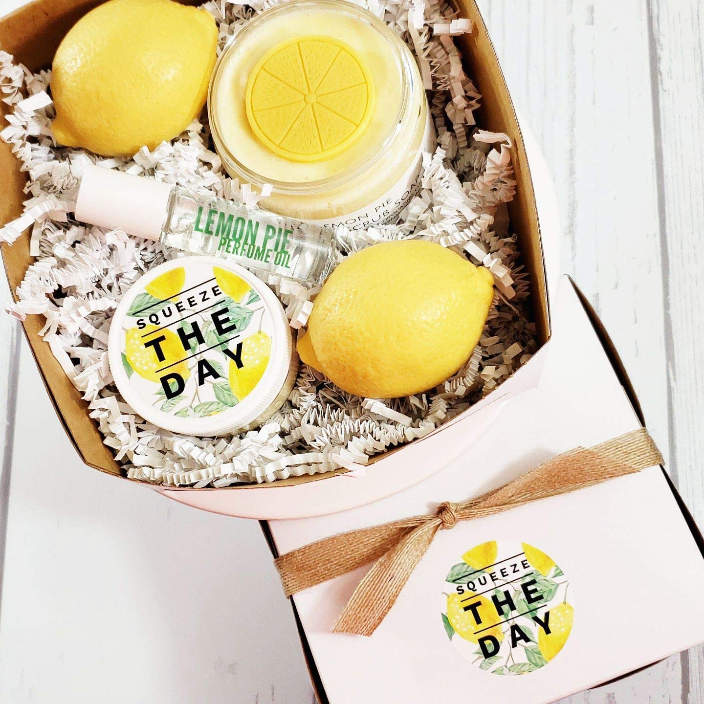 Lemon Bath and Body Gift for Women Spa Box Set