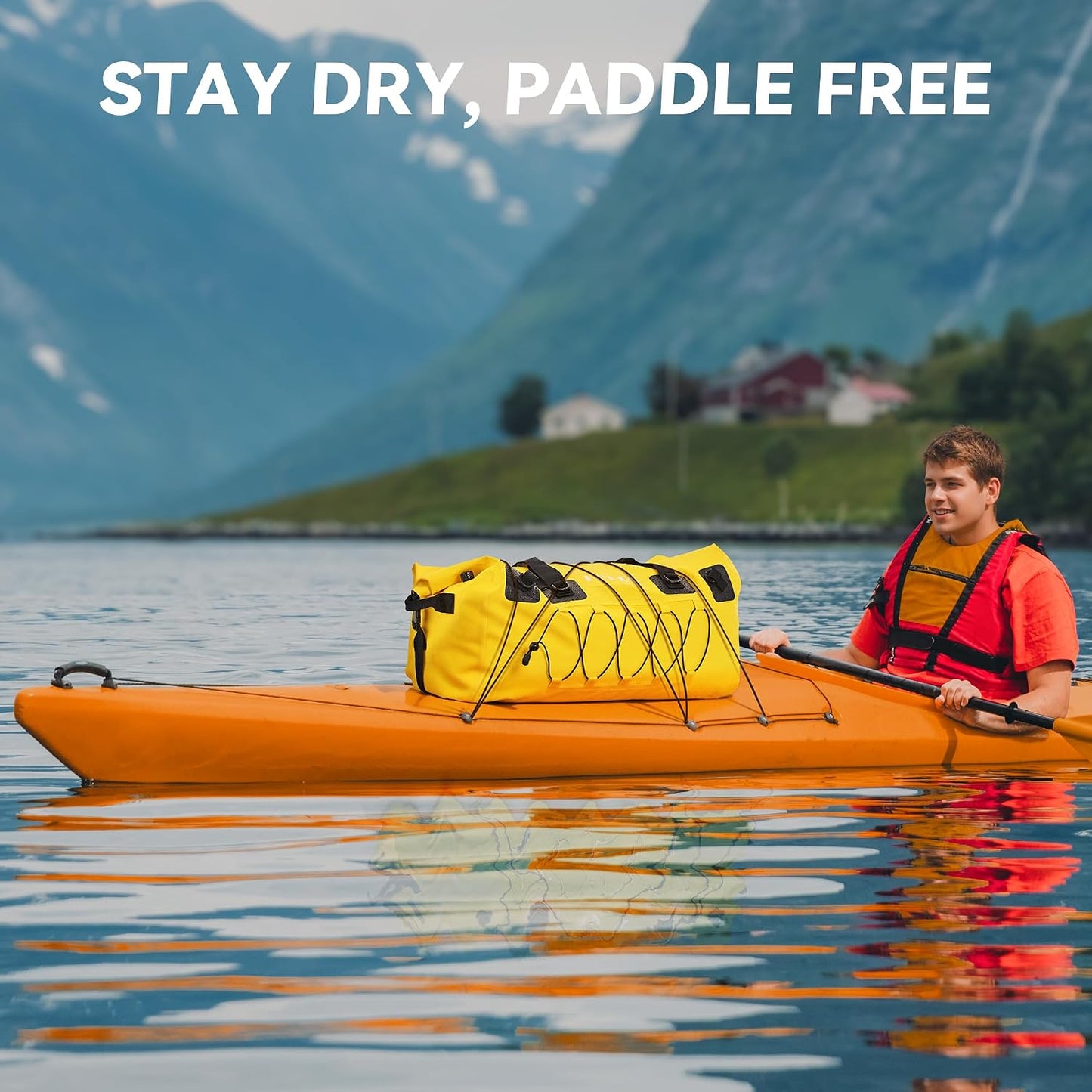 Waterproof Duffel Bag Travel Motorcycle Dry Bag Backpack 60L/80L/110L | Extra Large Rolltop Duffle Bags with Straps & Handles for Kayaking Boating Canoeing Camping Hiking Beach Cruise Ship Gym